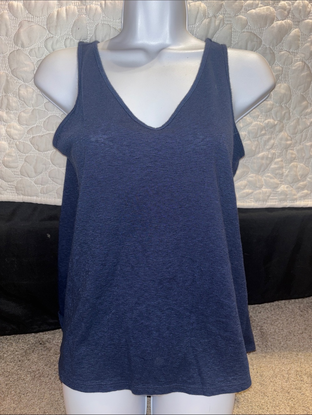 LOFT Navy V-Neck Sleeveless Tank